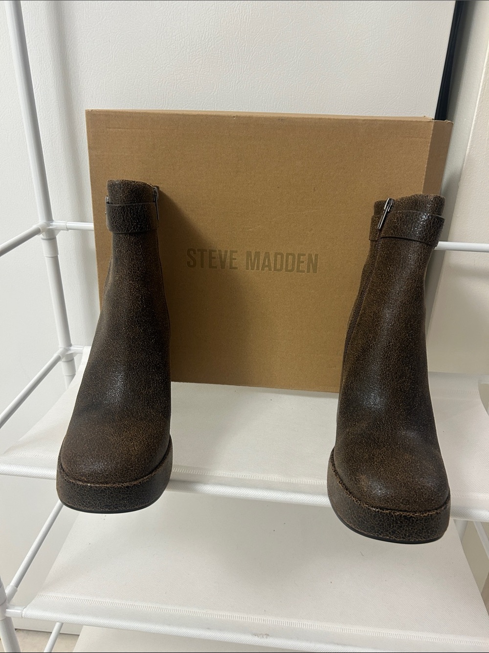Steve Madden Dark Brown Ankle Boots